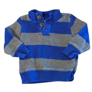 BABY GAP Blue And Grey Striped Pull Over Sweater